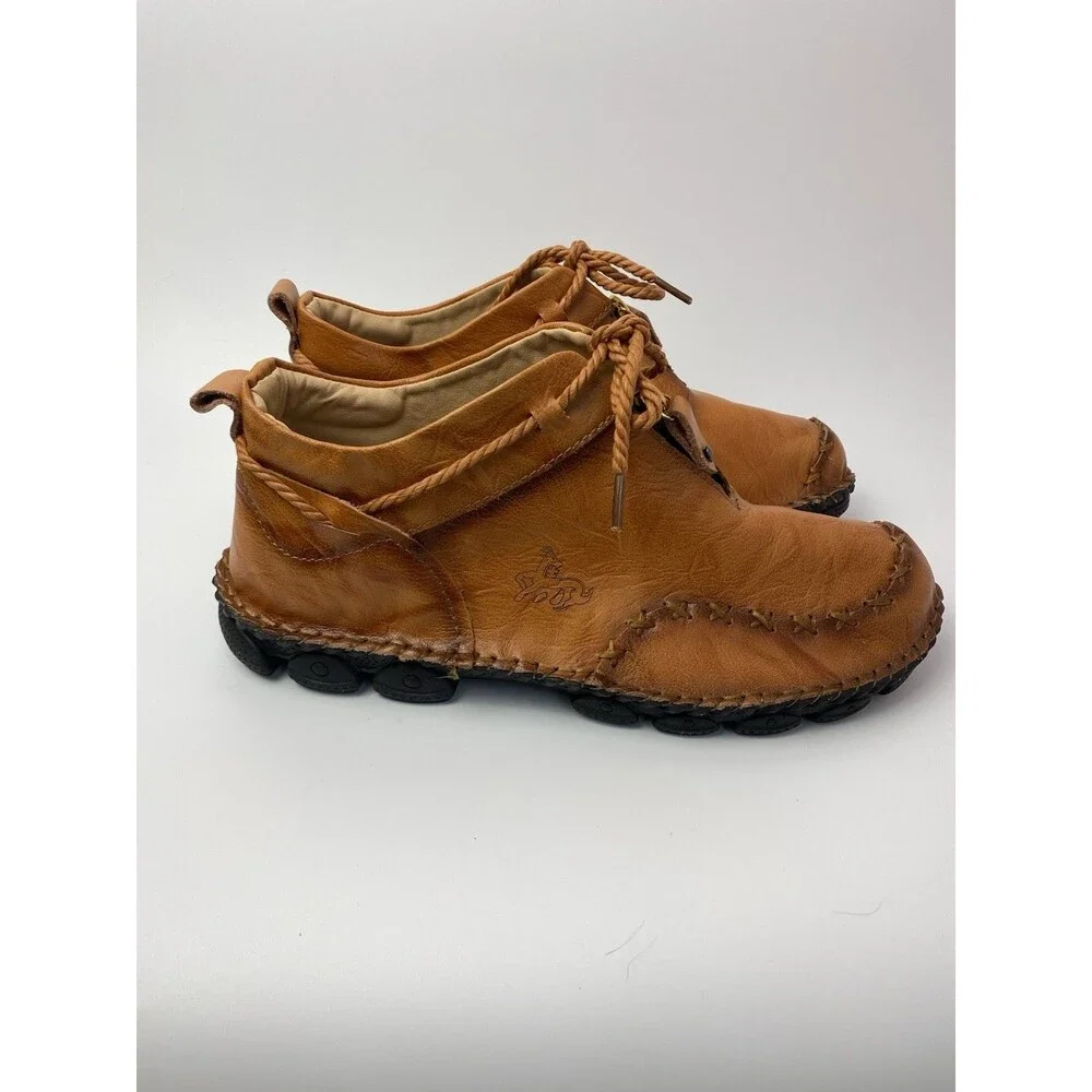 Menico Hand Stitched Brown Casual Leather Chukka Boots Men's EU 46 US 12 *NEW